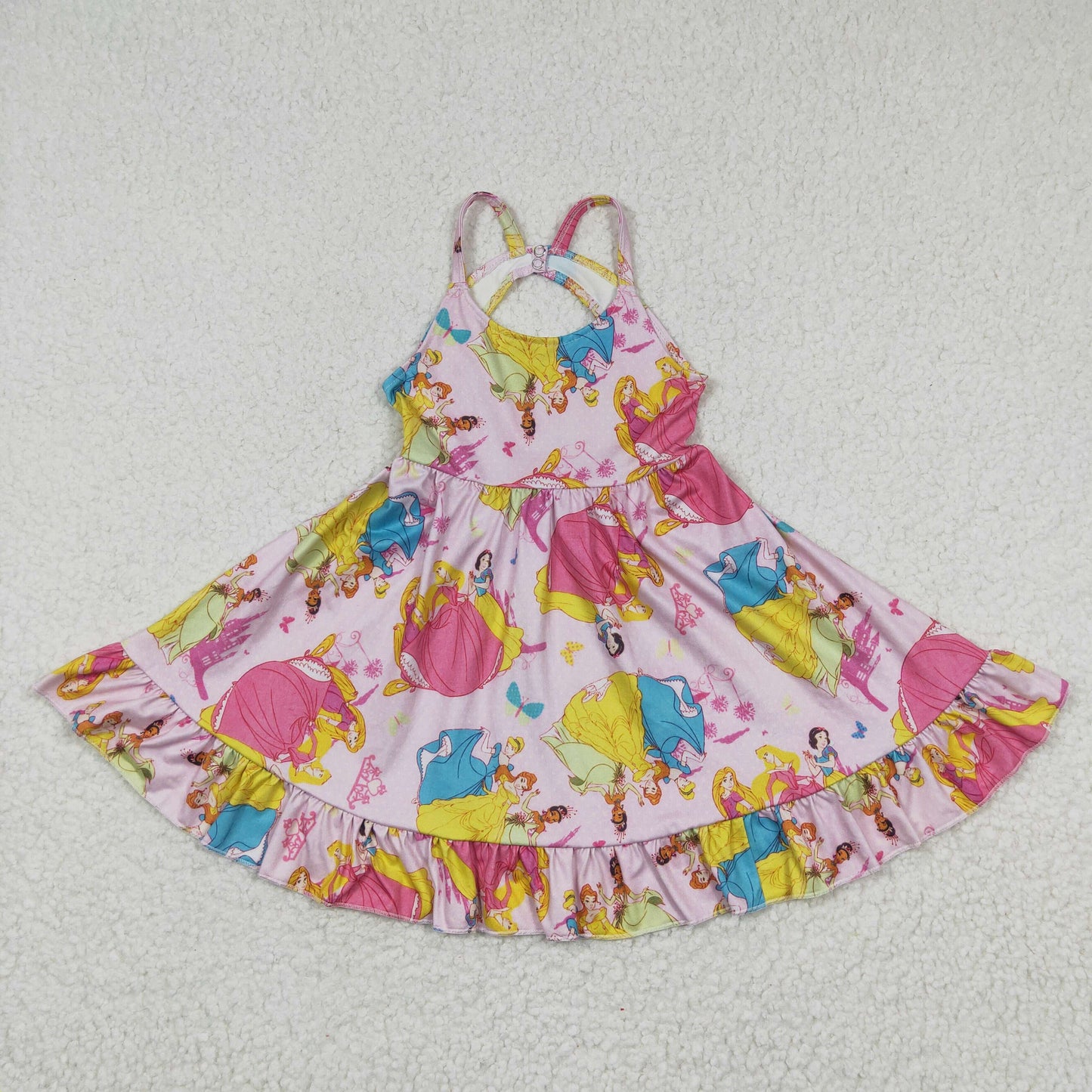 Cute Clothes GSD0281 Baby Girls Pink Knee Length Dresses