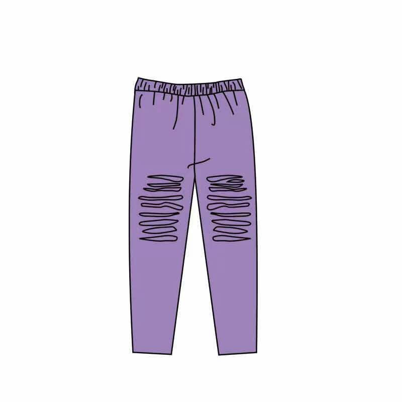 Purple Cotton Pants