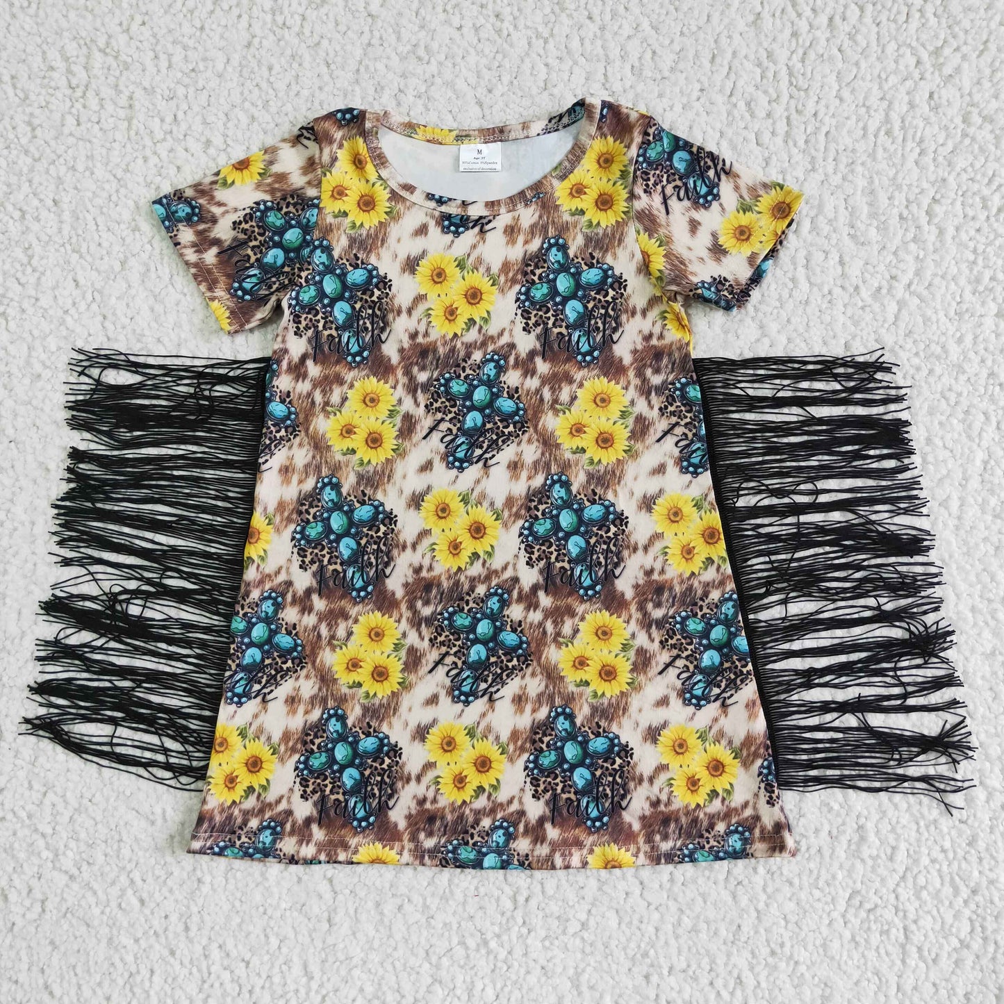 RTS NO MOQ ETA 5/7days arrived GSD0056 girl summer clothes tassel dress