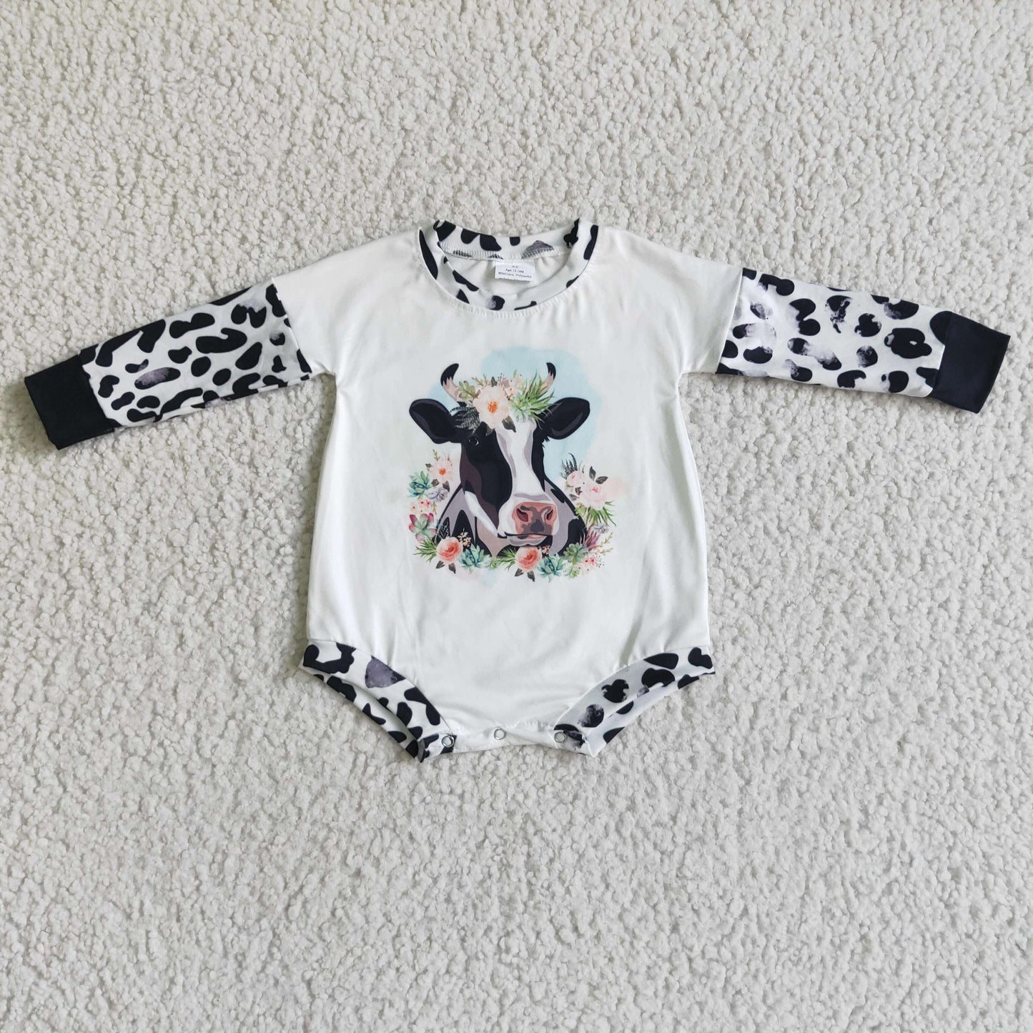 RTS NO MOQ（In Stock）LR0026 white and black Long Sleeve Bodysuit Romper