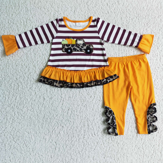 RTS NO MOQ ETA 5/7days GLP0005  girl halloween long sleeve trousers set