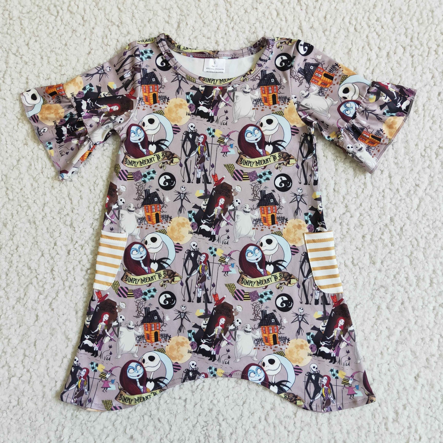 GSD0111 halloween short  sleeve  girl's dress