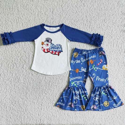 6 A22-4 Baby Blue long sleeve long pants girls outfit
