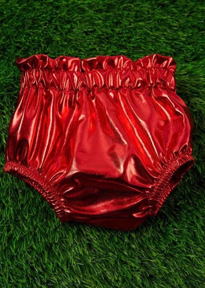 red leather bummies