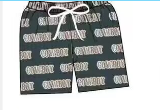boys cowboy swimming trunks