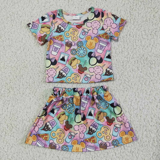 t-shirt  with skrit outfits