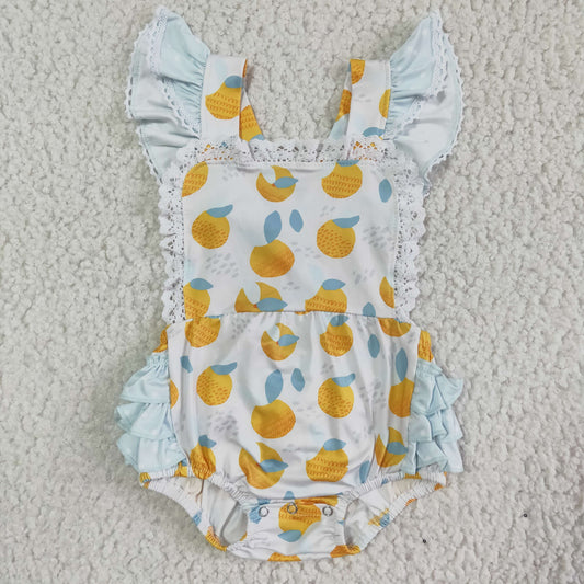 SR0033 Girls Orange Fruit Fly Sleeve Tank Top