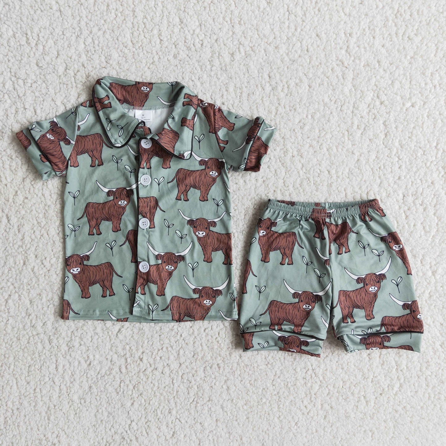 cow boys  pajamas
