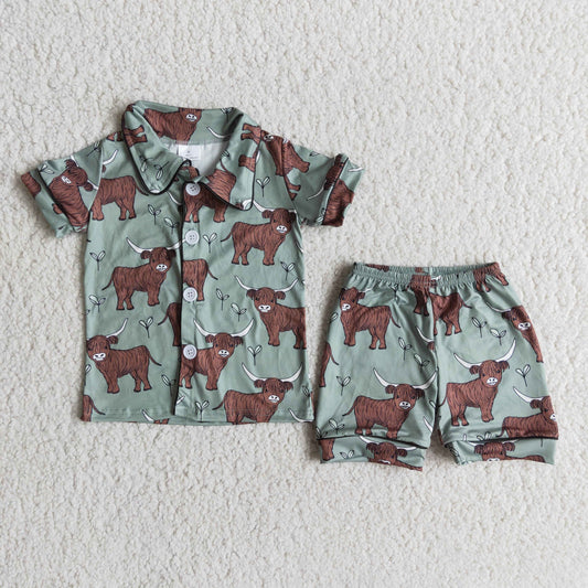 cow boys  pajamas