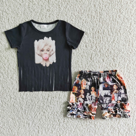black top with shorts outfits