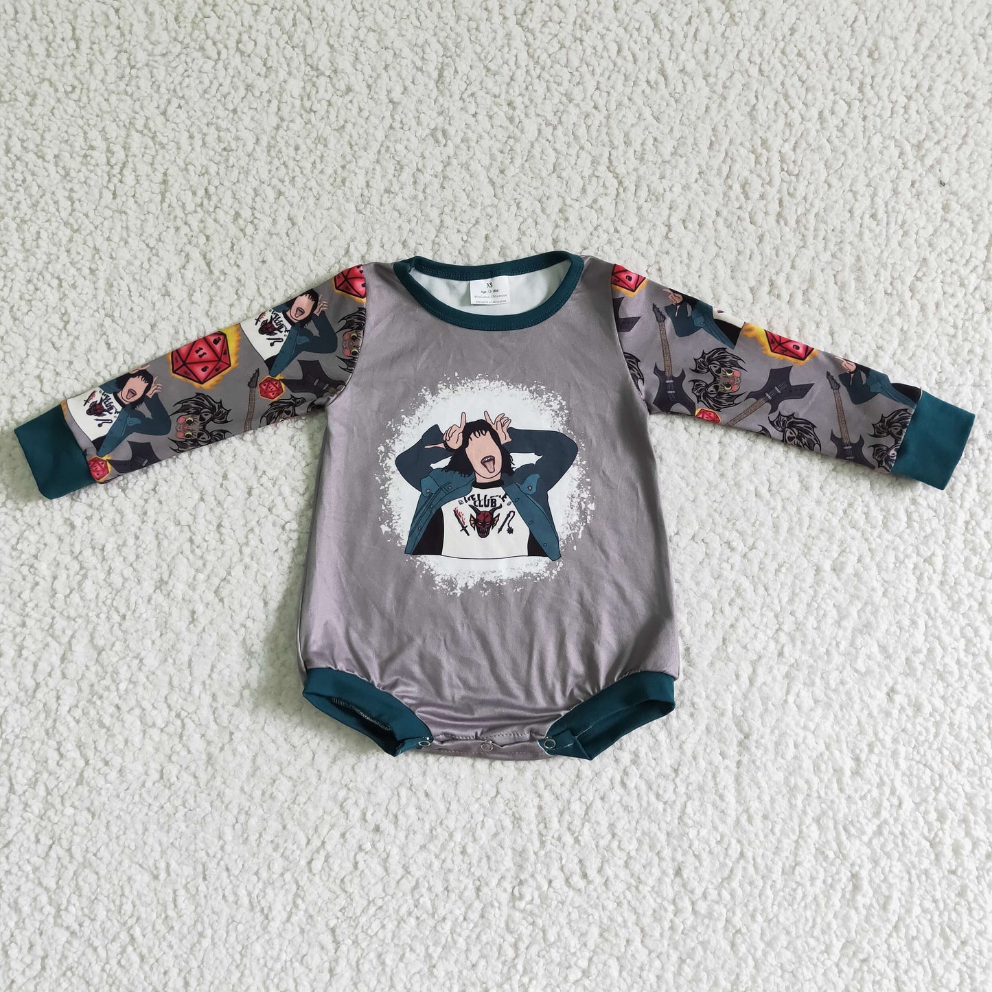 LR0130 baby clothing Halloween print long sleeve bodysuit baby romper