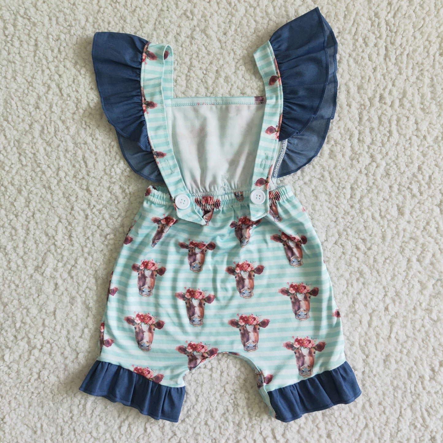 COW FABRIC SUMMER ROMPER