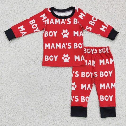 RTS NO MOQ ETA 5/7days arrived BLP0144 boys outfits letter print pajamas long sleeve long pants