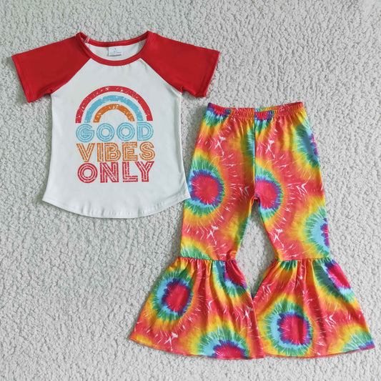 rainbow sun top with long pants outfits
