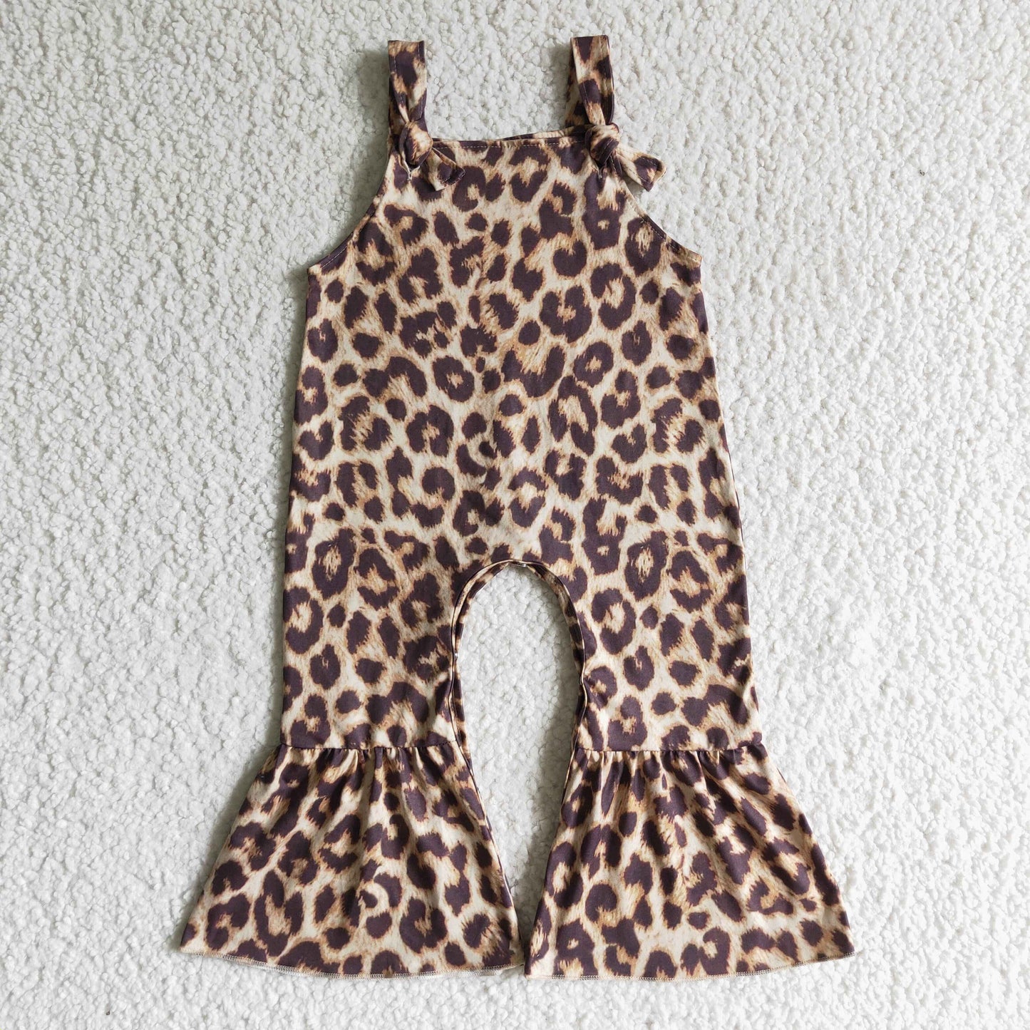 SR0087 girl clothes leopard print overalls long pants