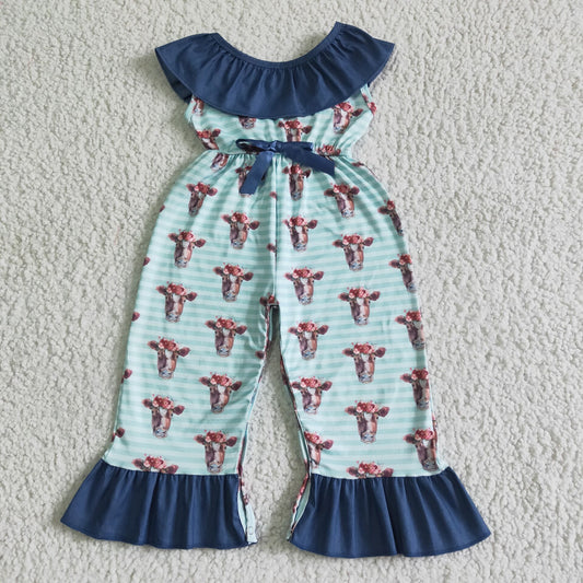 cow fabric milk silk romper