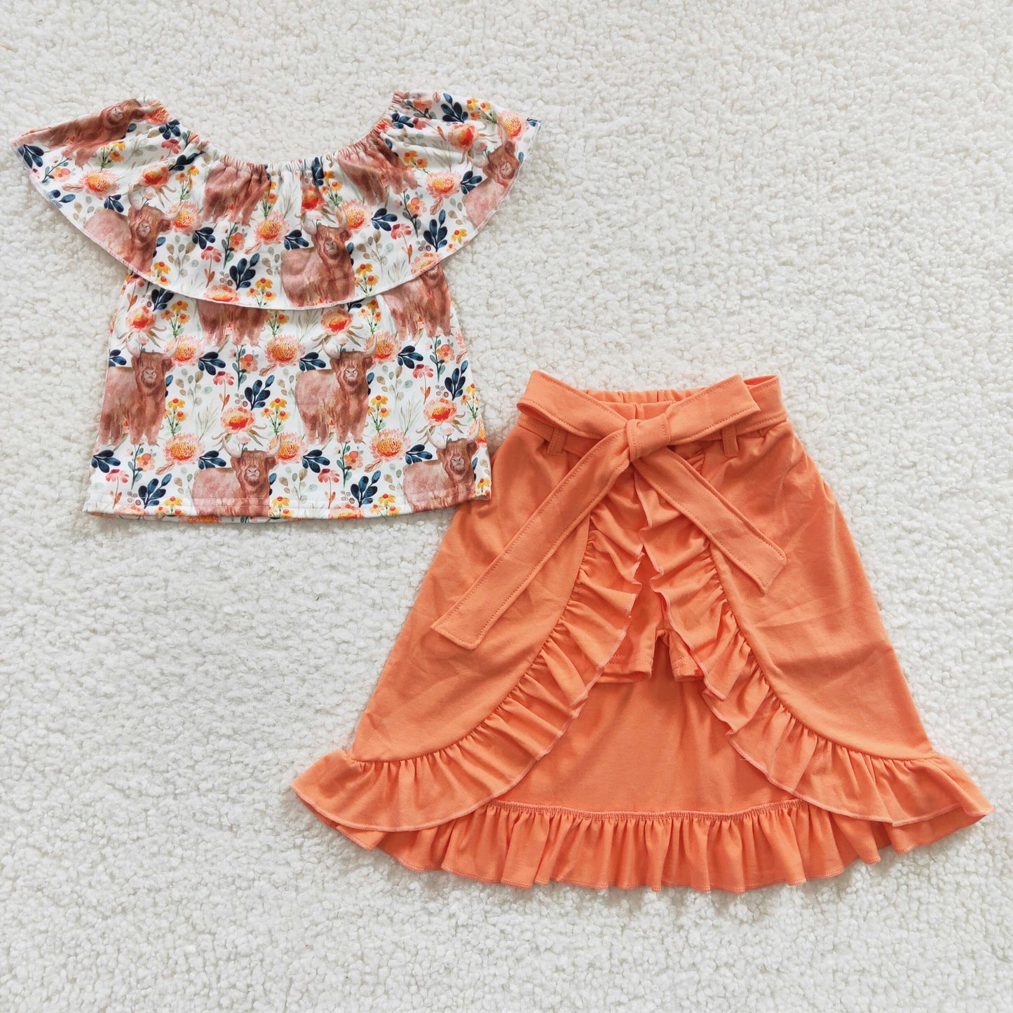 GSSO0184 Girls' Alpine Gloria One Shoulder Culottes Set
