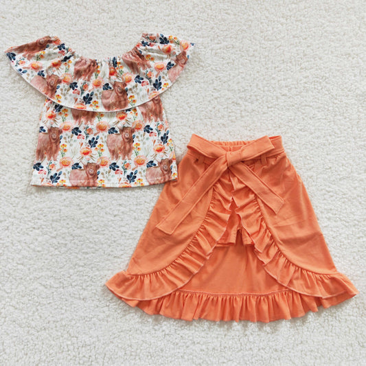 GSSO0184 Girls' Alpine Gloria One Shoulder Culottes Set
