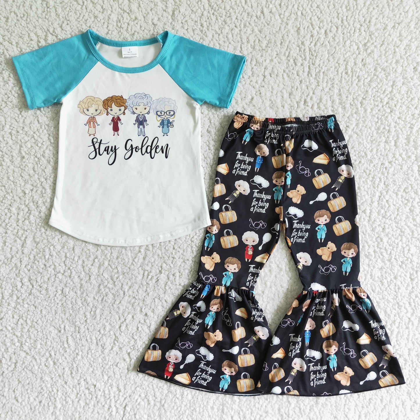 gold  teal summer top with pants outfits