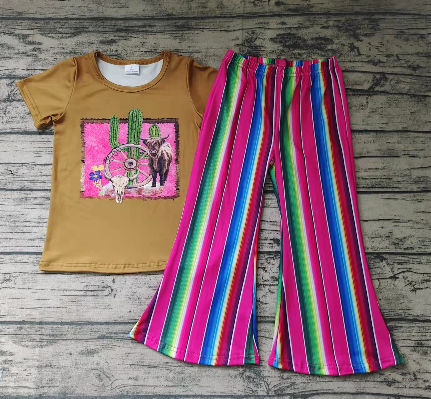 cactus top with bell pants