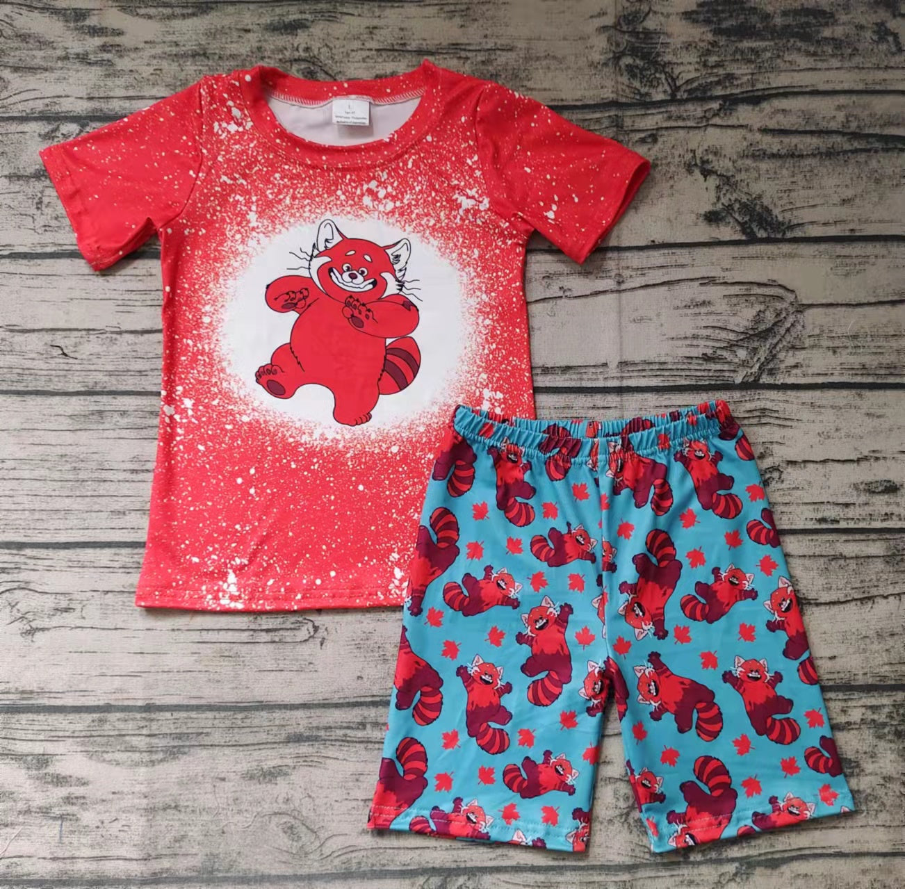 RED BEACH BOYS OUTFITS MILK SILK