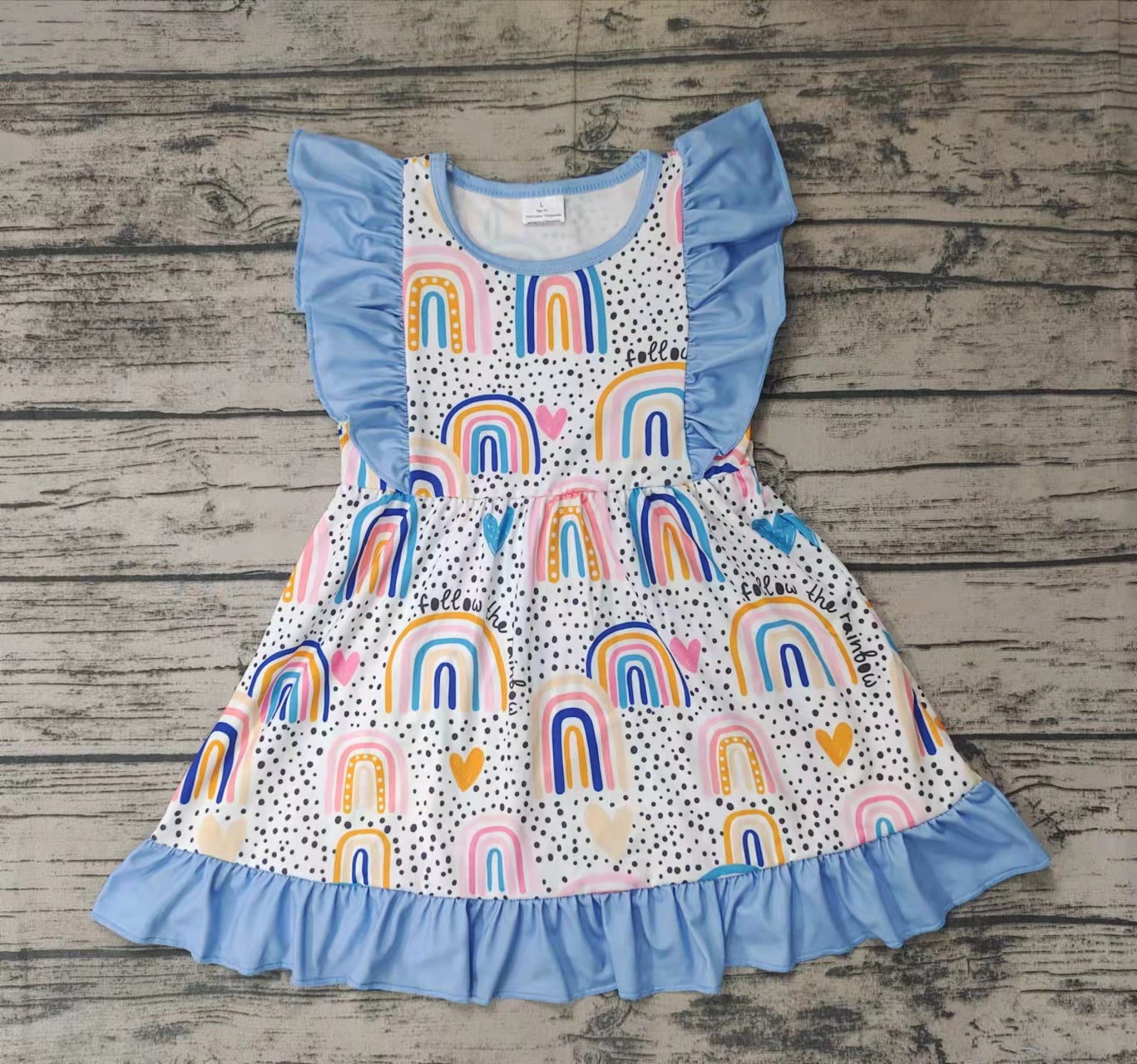 rainbow blue outfits