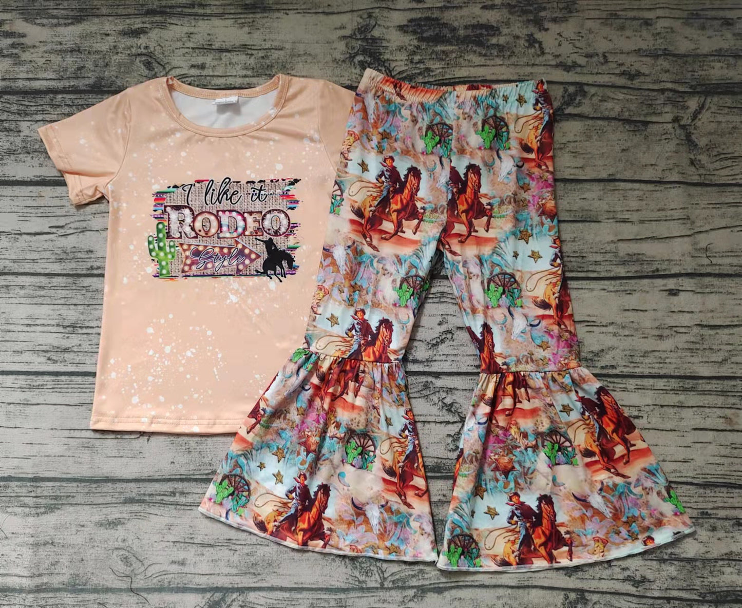 rodeo  yellow top with long pants outfitss